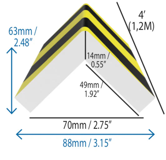 Firkantet hjørnebeskytter XL